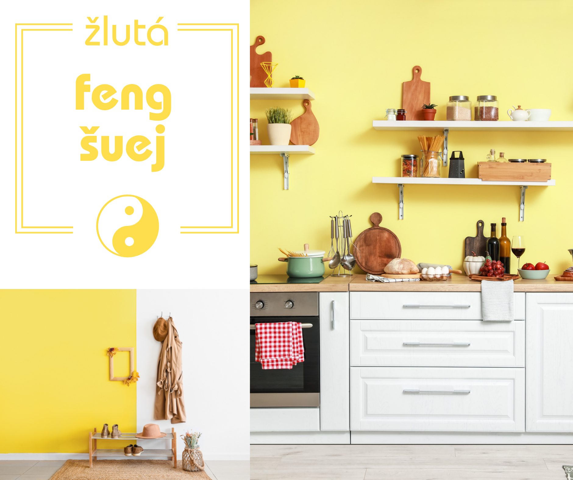 žlutá v interiéru podle feng šuej